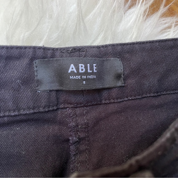 Able | Aarti Wide Leg Cropped Black Pants, Size 8, Wide Leg Ankle Pants - Picture 3 of 8